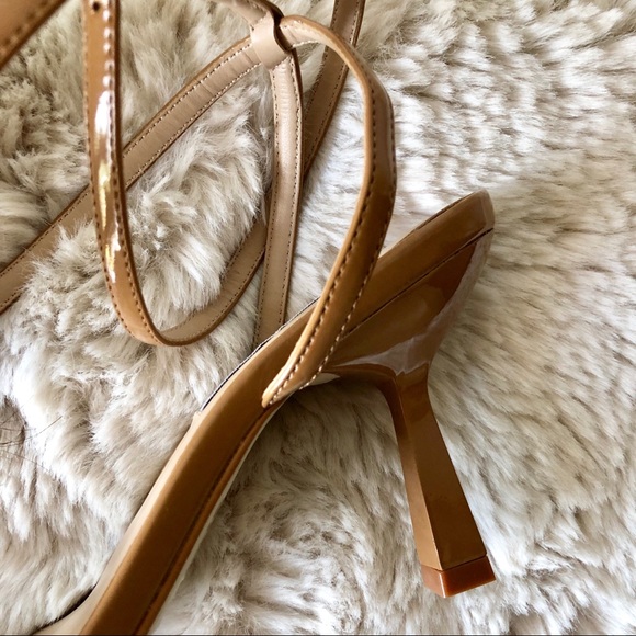 kyrah patent ankle wrap dress sandals